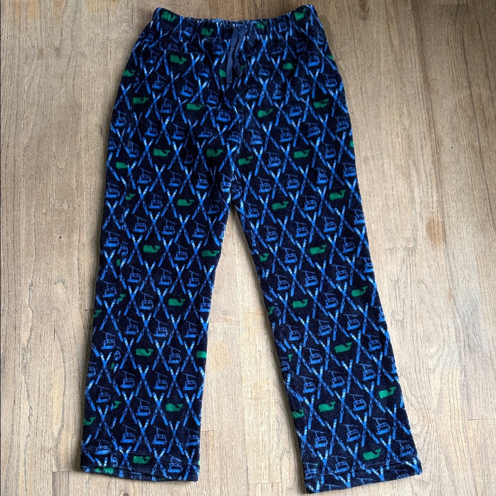 Vineyard Vines Boys Blue and Green Fleece Pants